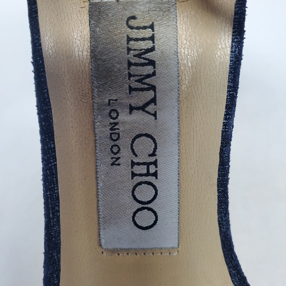 Jimmy Choo Denim Studded Pumps - Picture 4 of 9